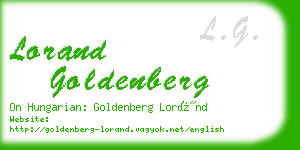 lorand goldenberg business card